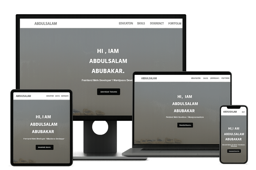 Minimalist Portfolio Across Devices